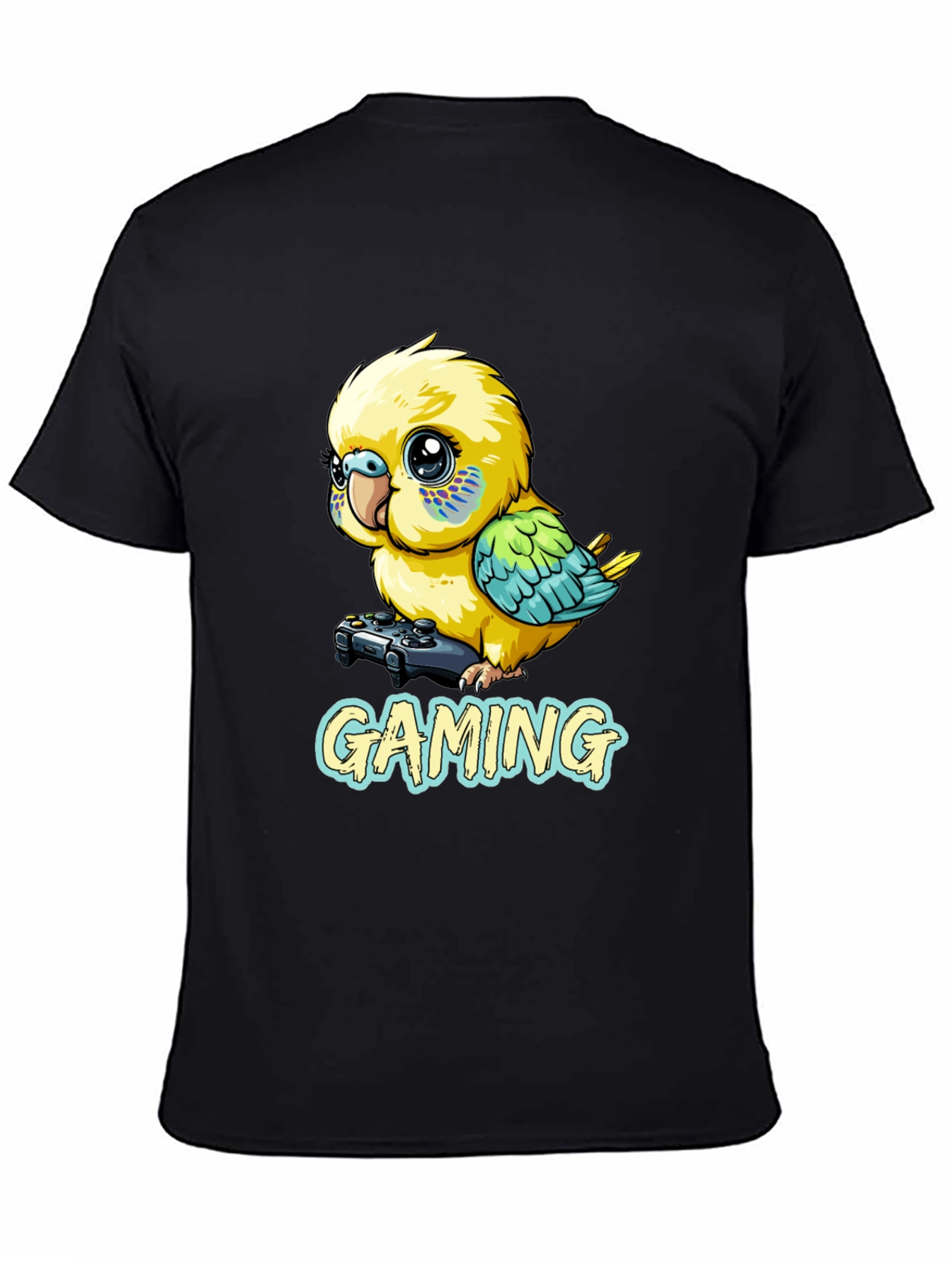 Gaming Parakeet Black T-Shirt