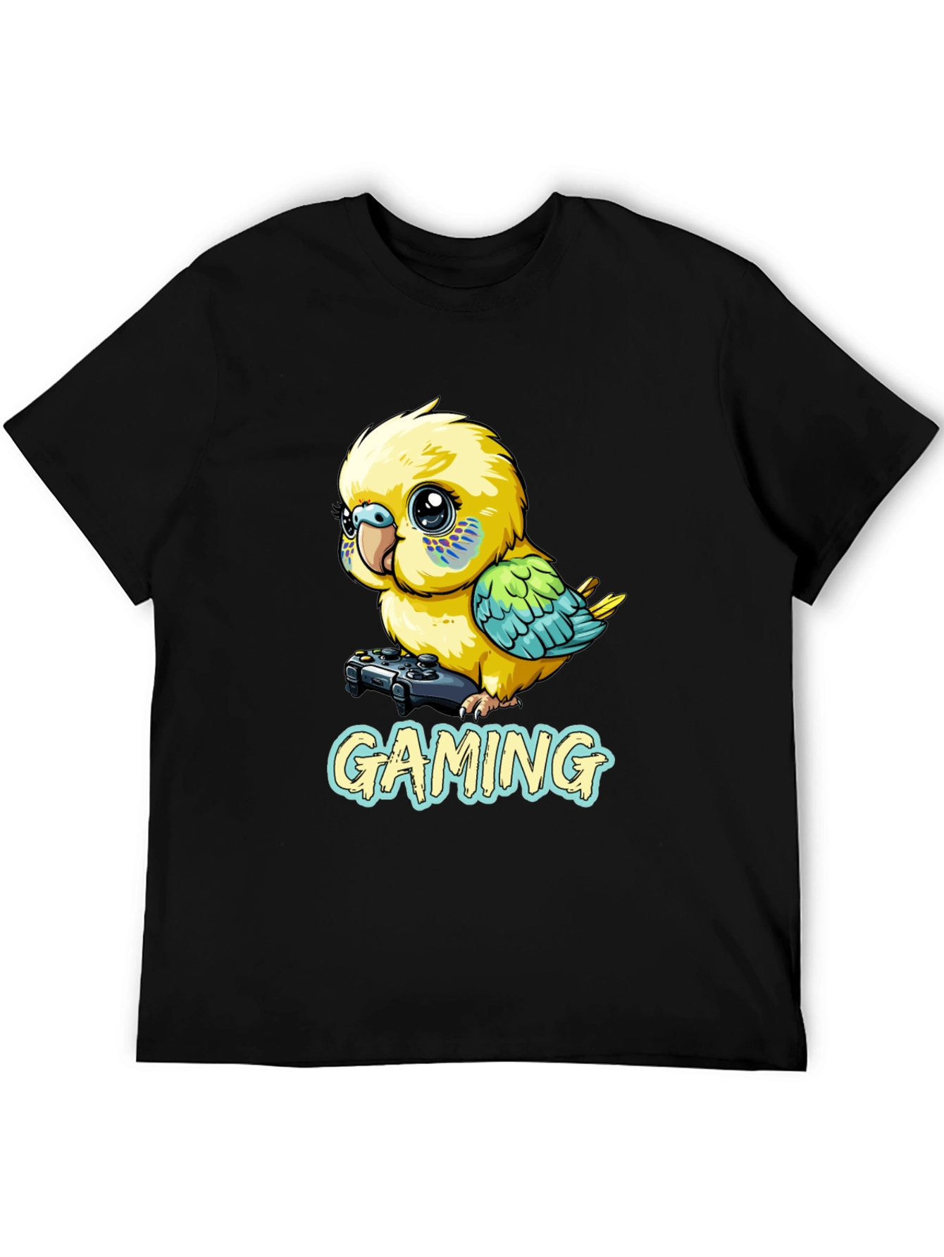 Gaming Parakeet Black T-Shirt