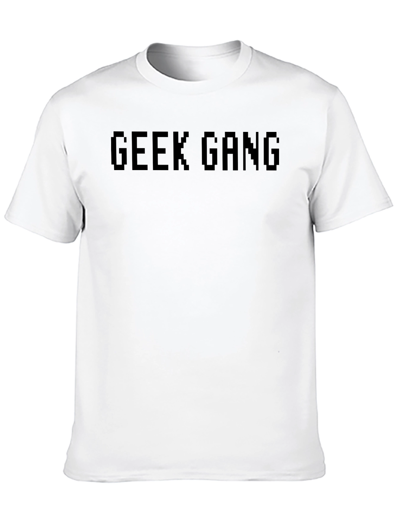 Geek Gang Pixel Graphic Black T-Shirt