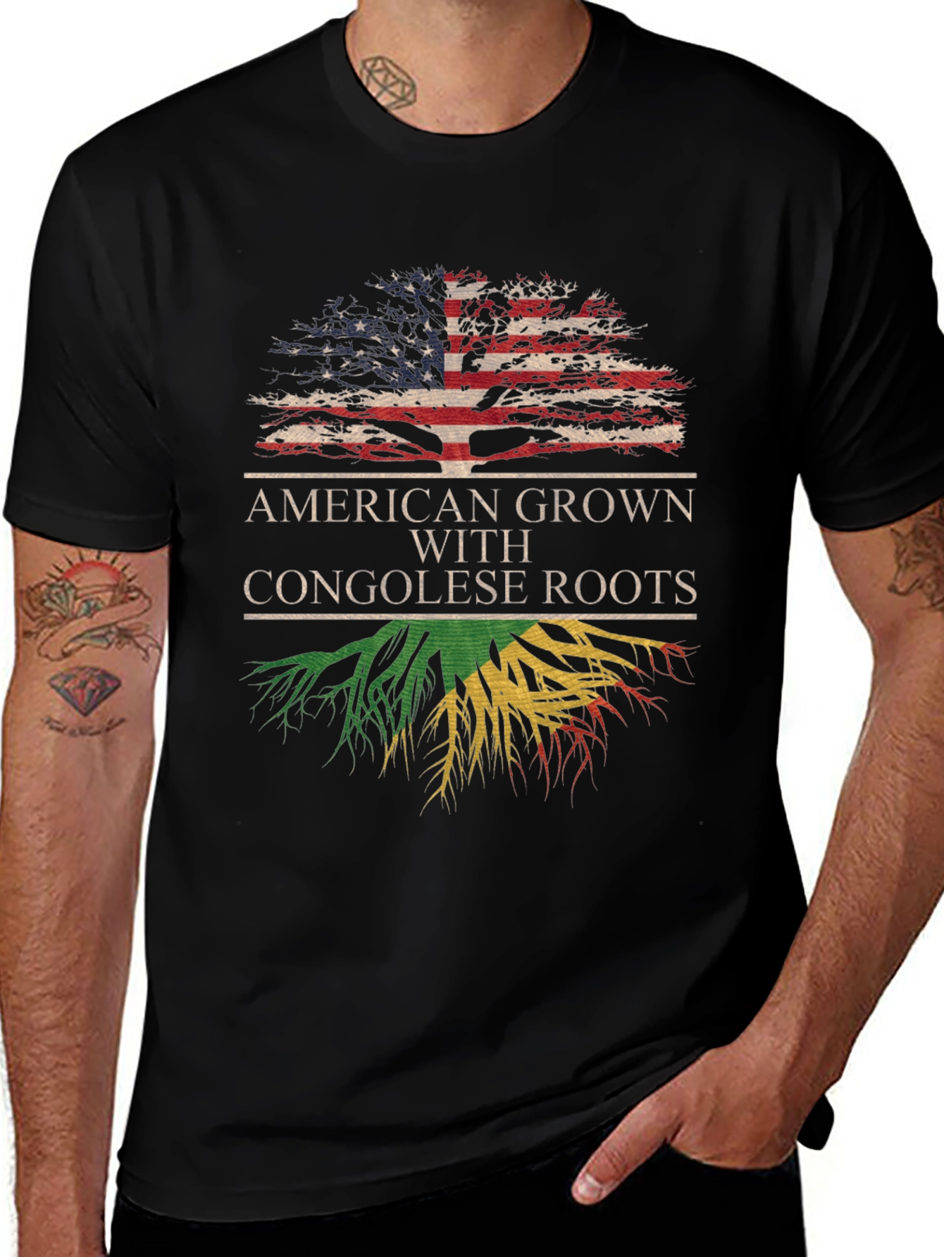 American Grown Congolese Roots T-Shirt