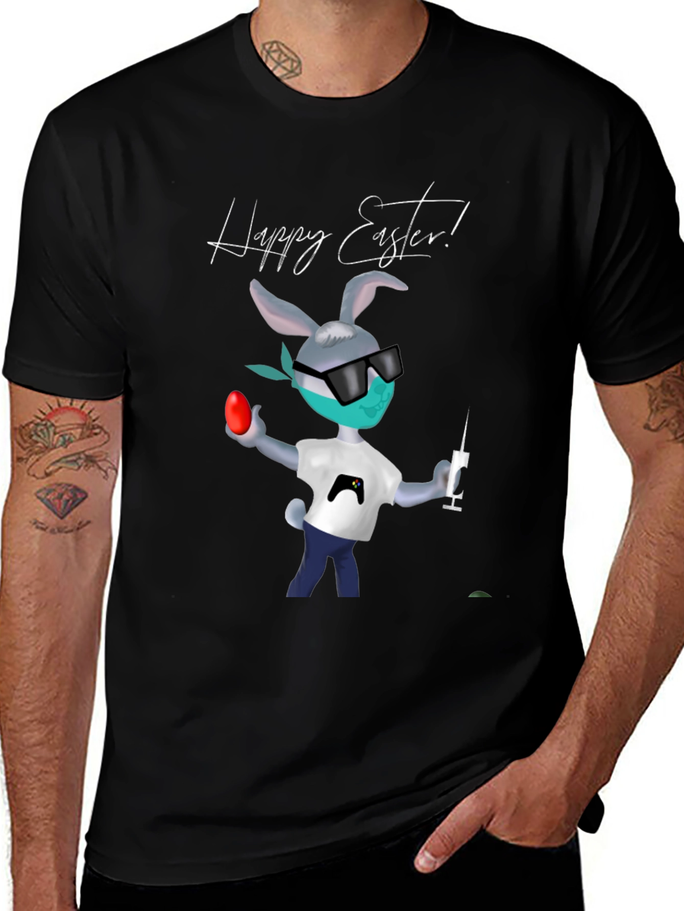 Happy Easter Gamer Bunny Tee