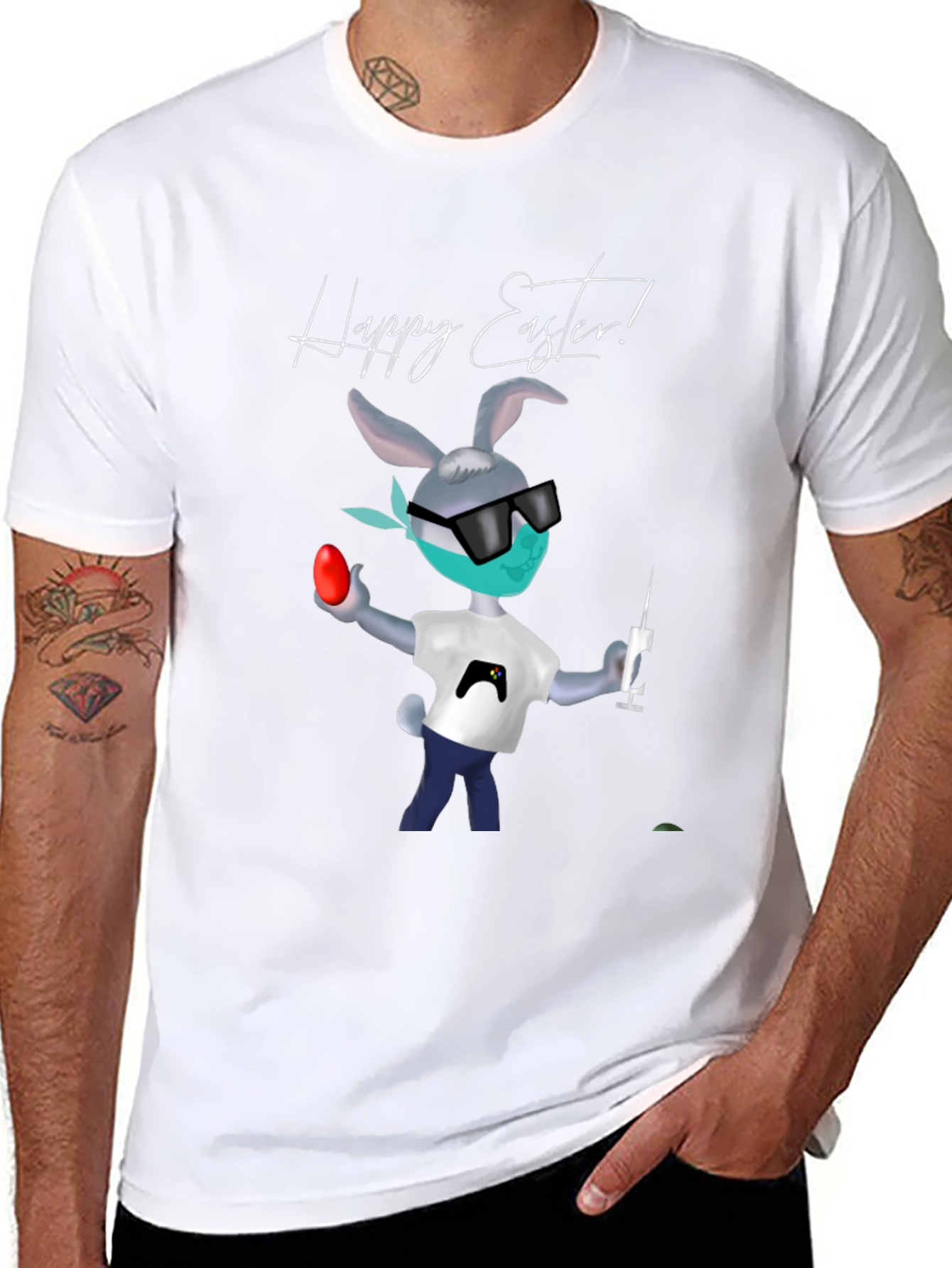 Happy Easter Gamer Bunny Tee