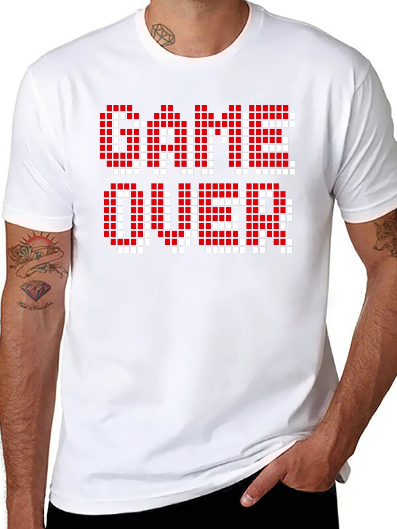Game Over Pixel Art T-Shirt - Gamer Tee