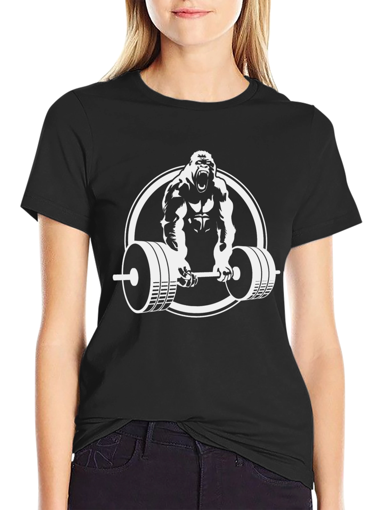 Gorilla Barbell T-Shirt - Black Gym Tee