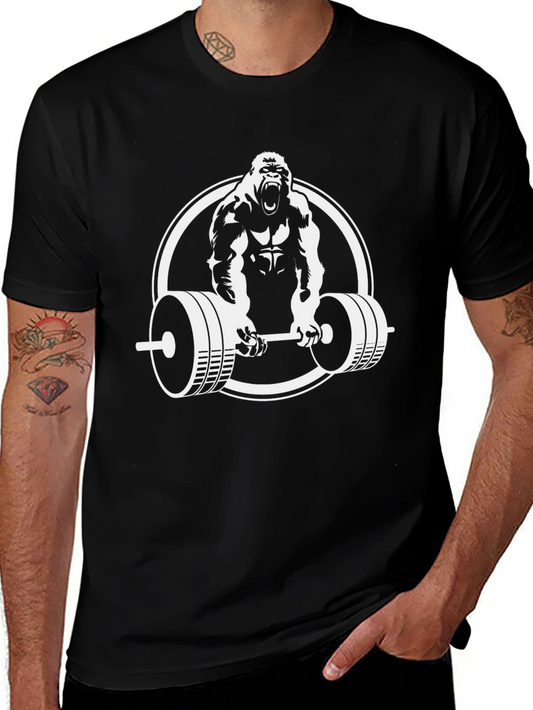 Gorilla Barbell T-Shirt - Black Gym Tee
