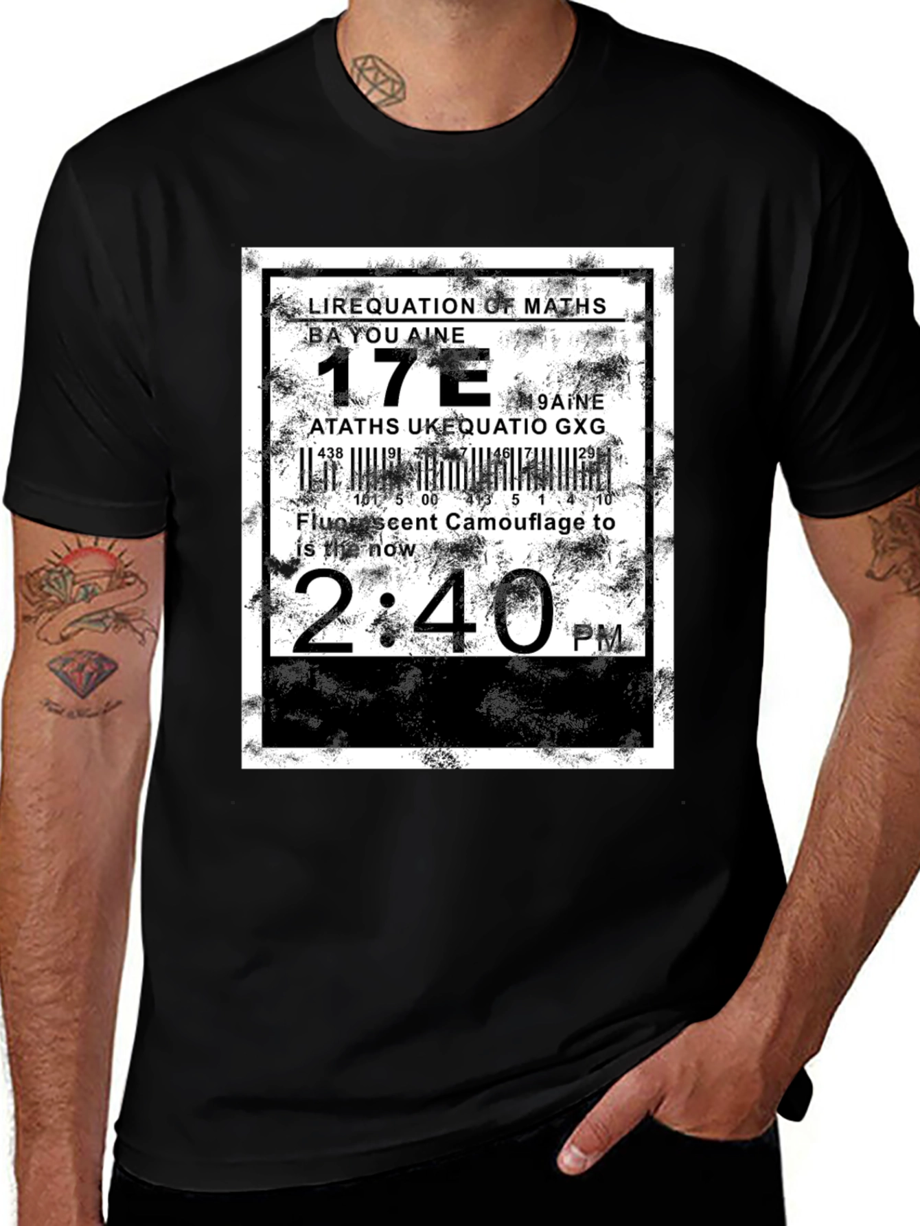 Abstract Graphic Tee - Equation Design