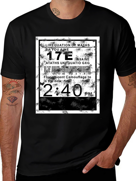 Abstract Graphic Tee - Equation Design