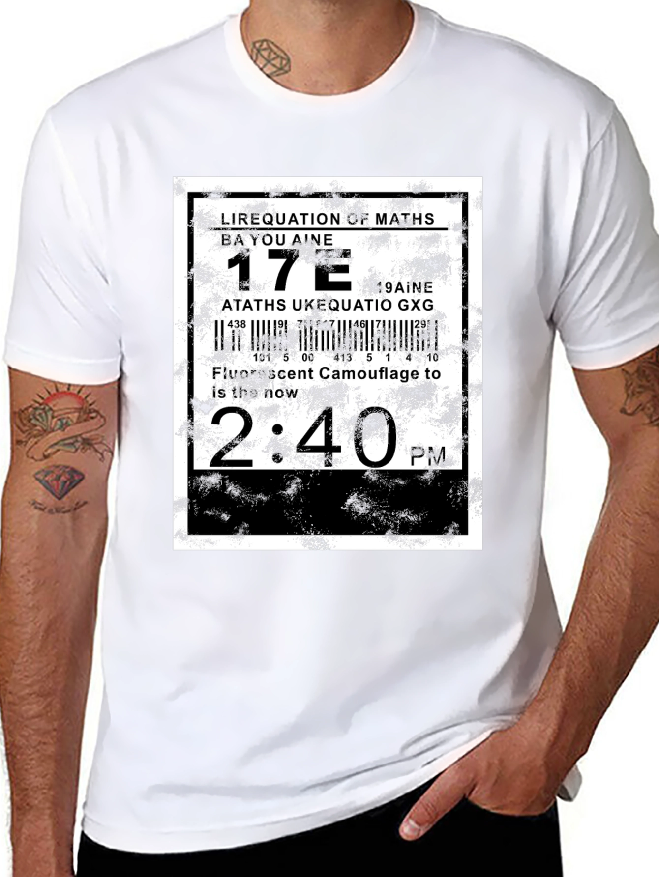 Abstract Graphic Tee - Equation Design