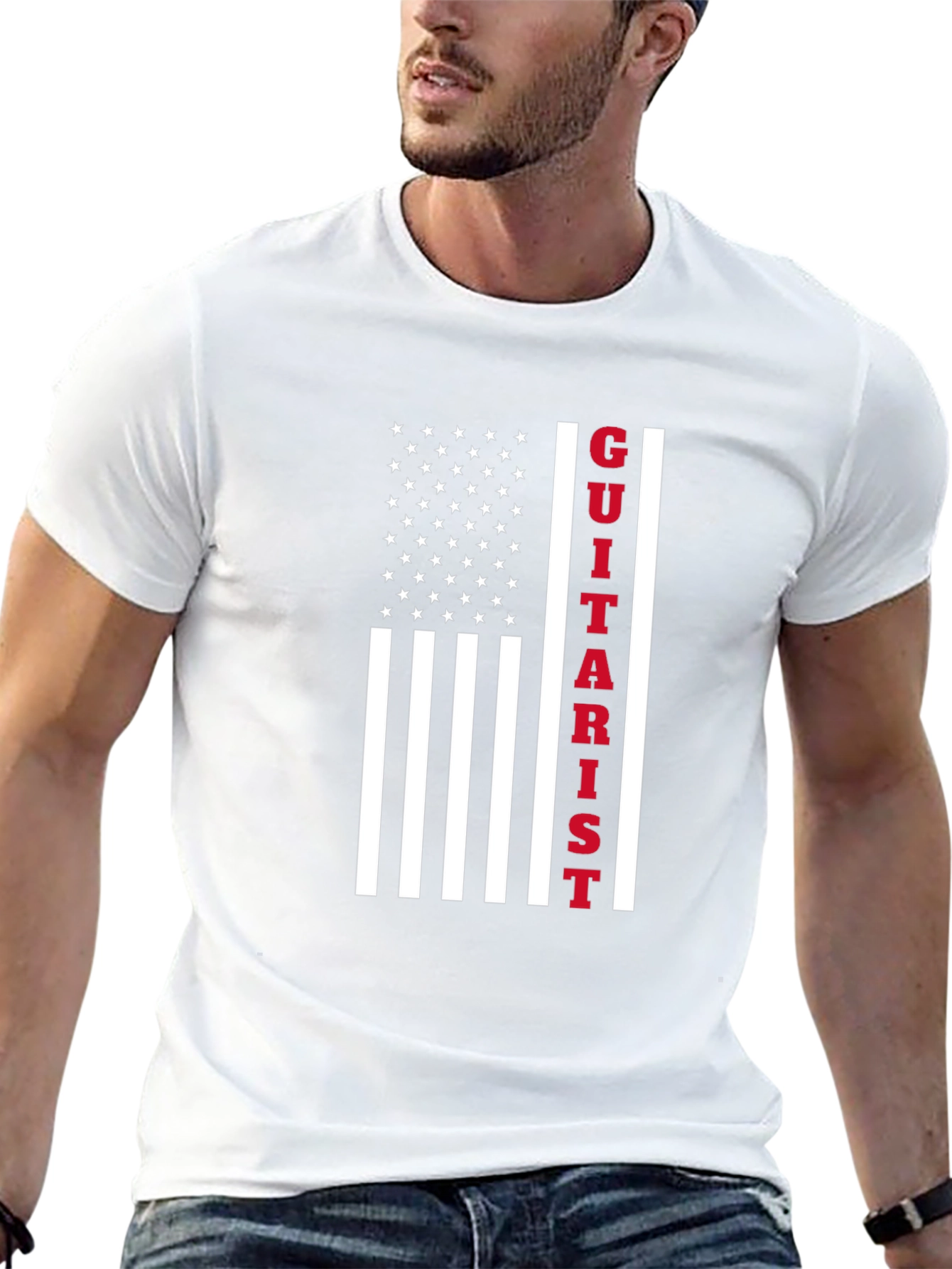 Guitarist American Flag T-Shirt