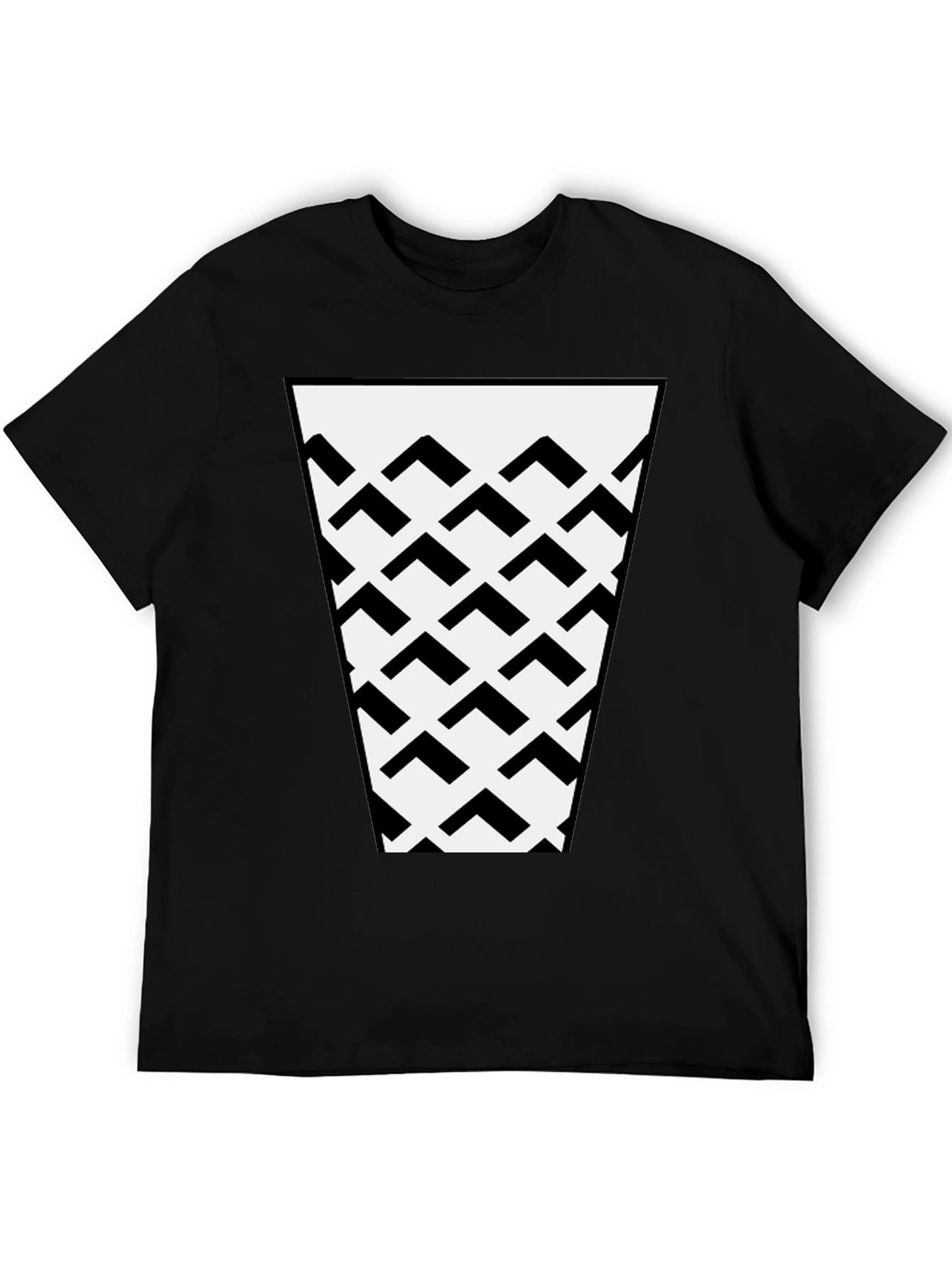 Geometric Arrow Pattern T-Shirt - Modern Graphic Tee