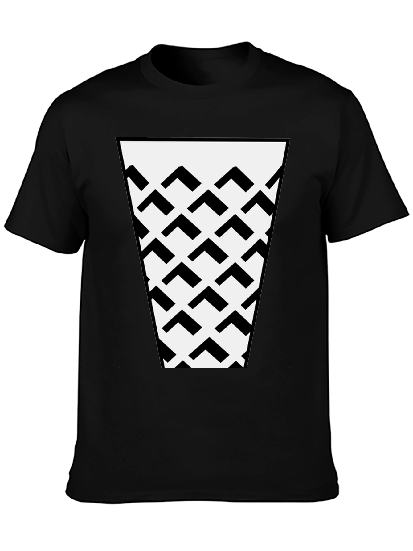 Geometric Arrow Pattern T-Shirt - Modern Graphic Tee