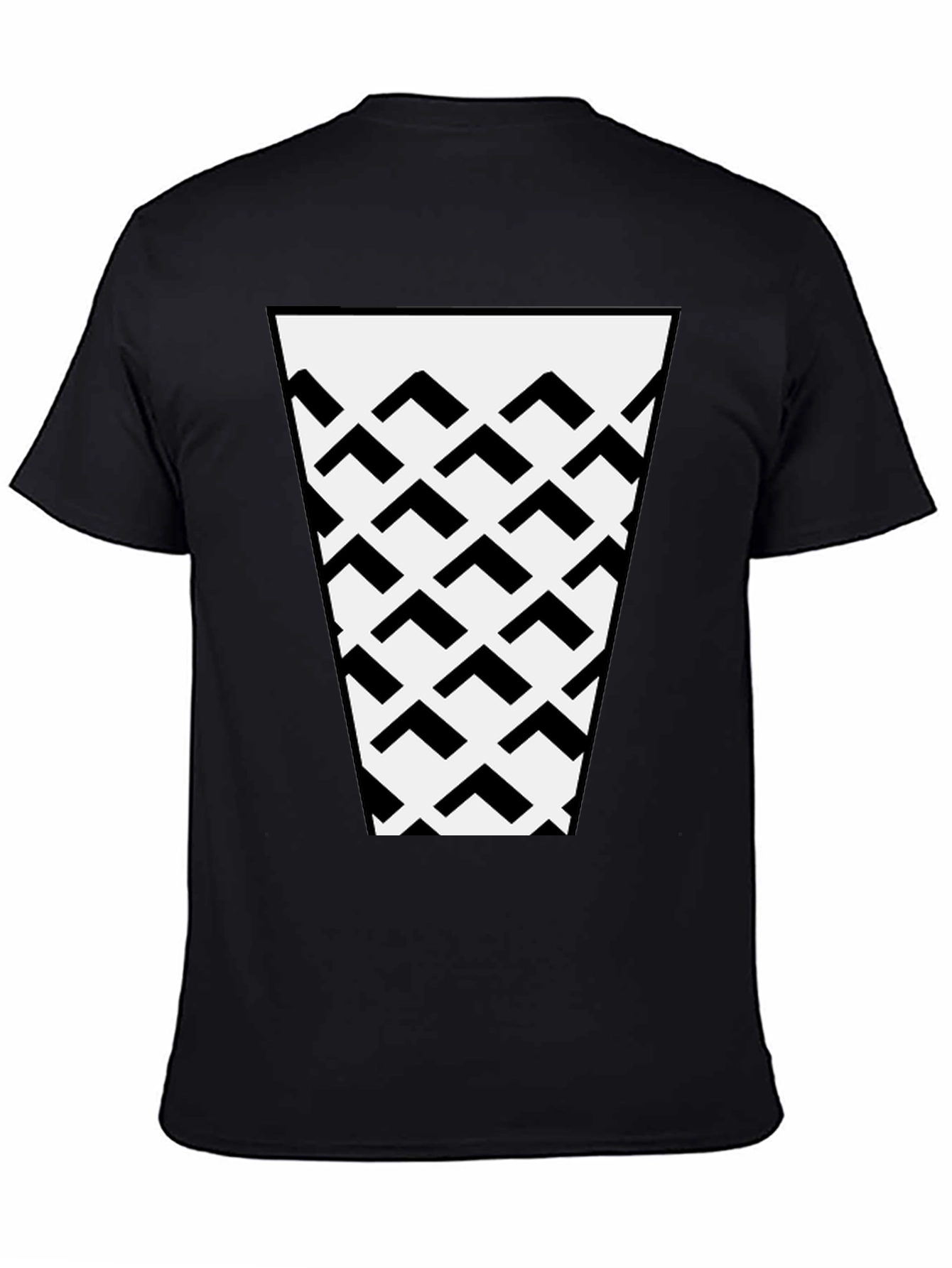 Geometric Arrow Pattern T-Shirt - Modern Graphic Tee