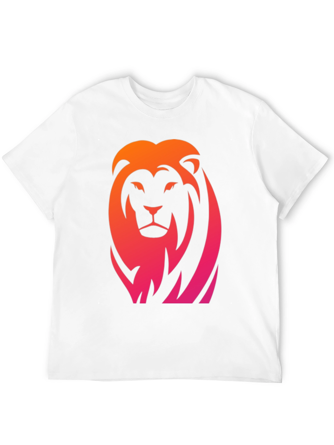 Gradient Lion Graphic Black Tee