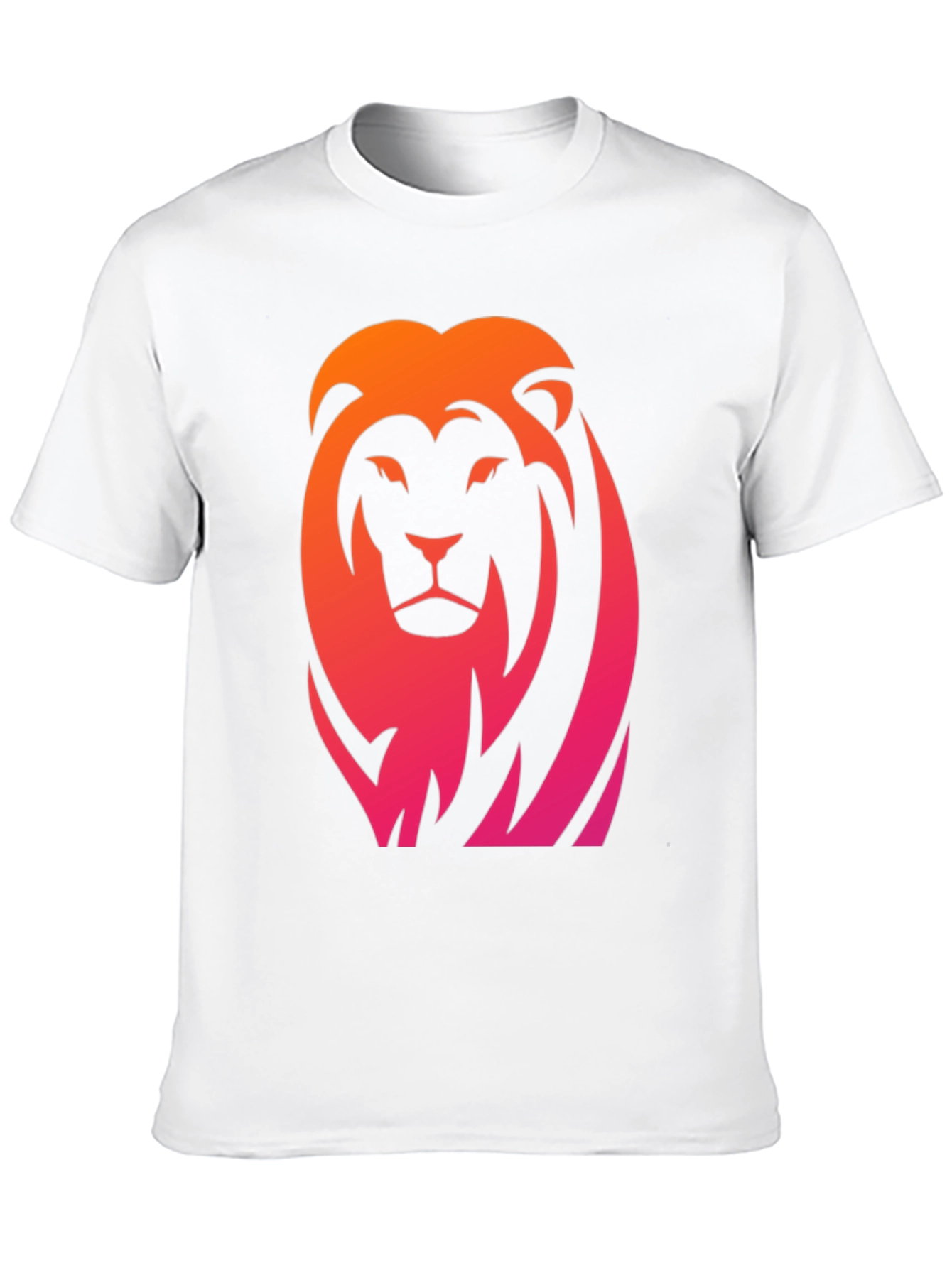 Gradient Lion Graphic Black Tee