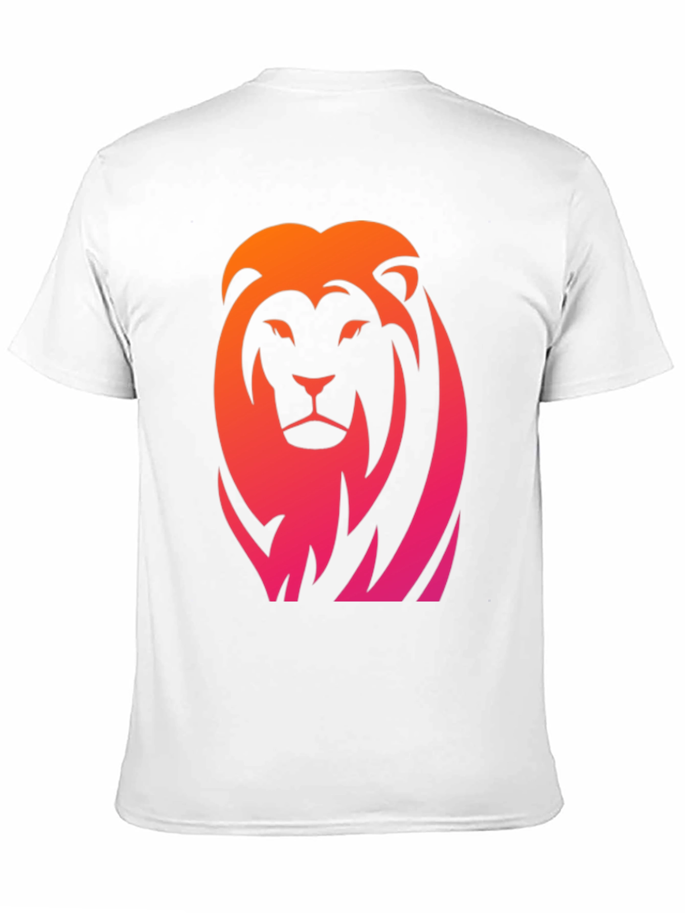 Gradient Lion Graphic Black Tee