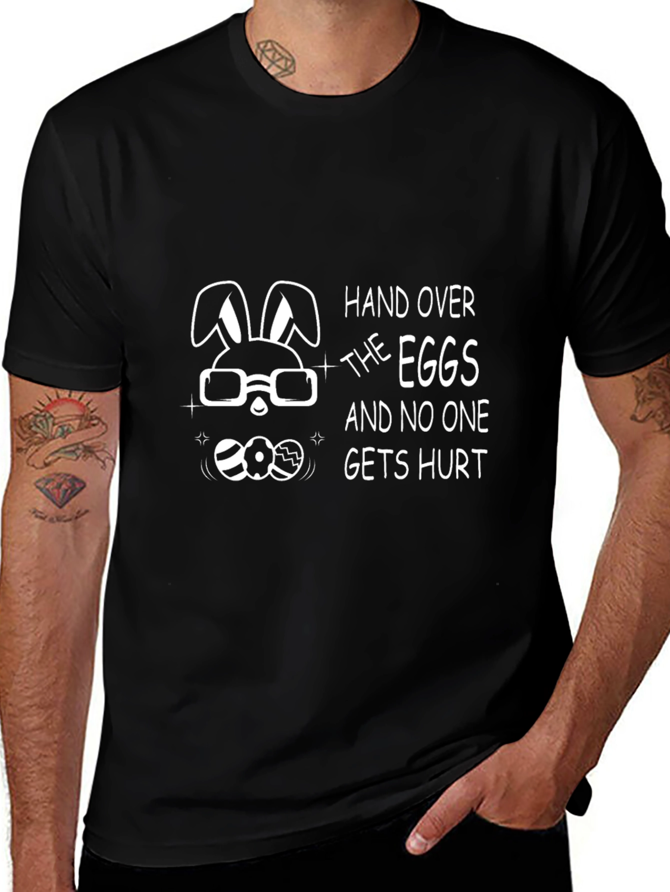 Hand Over the Eggs Easter Graphic T-Shirt