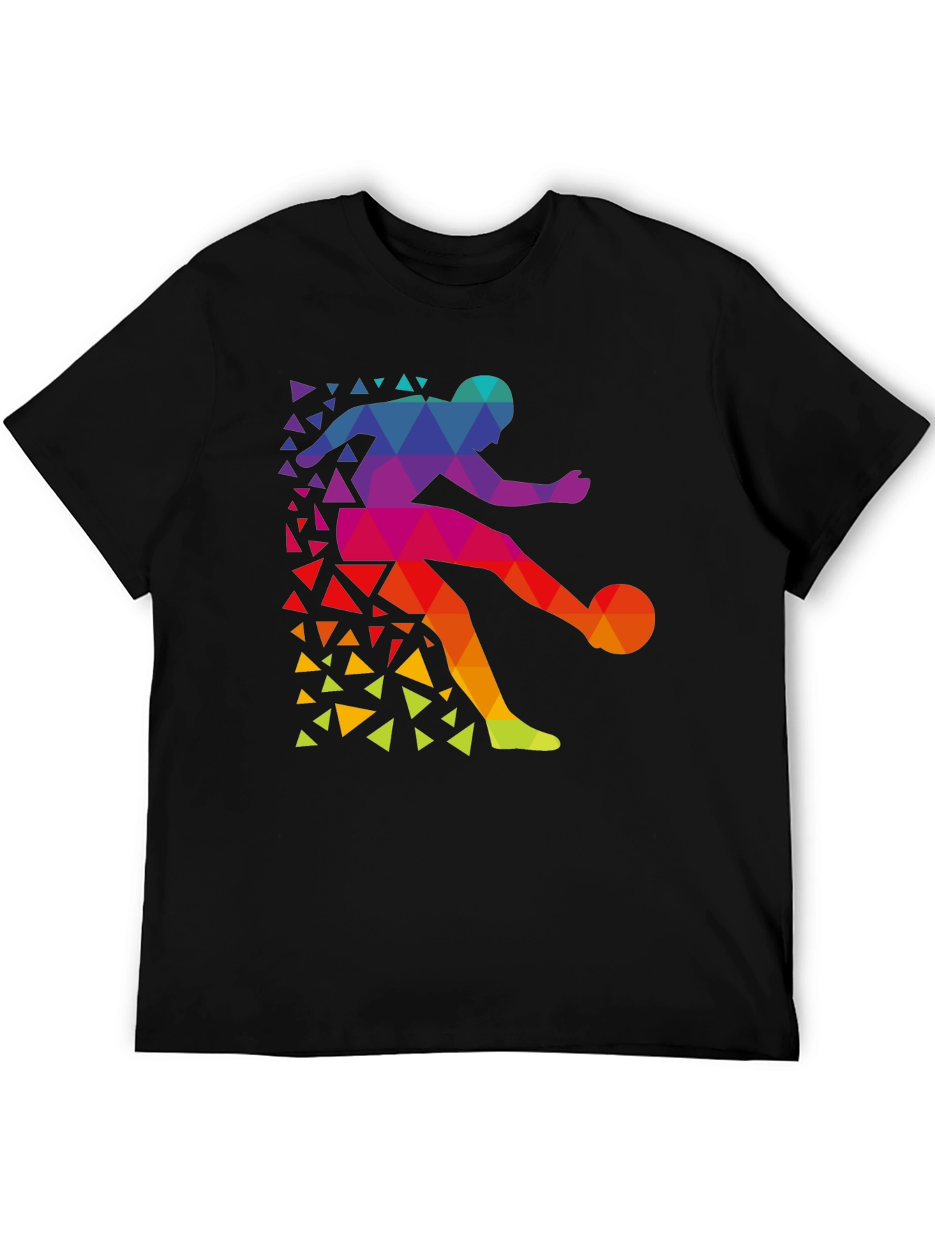 Geometric Soccer Player T-Shirt - Stylish Graphic Tee