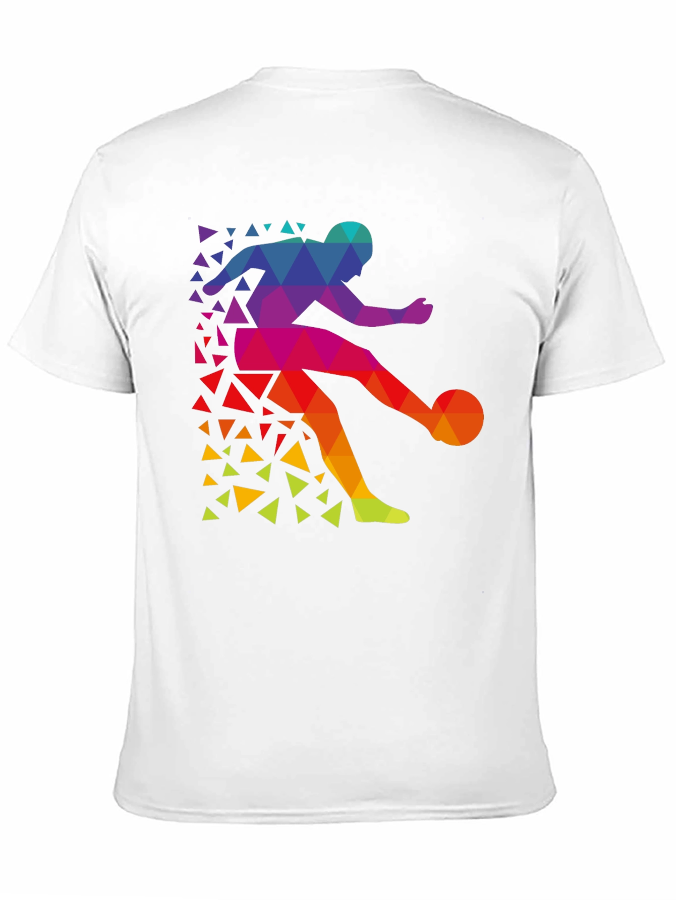 Geometric Soccer Player T-Shirt - Stylish Graphic Tee