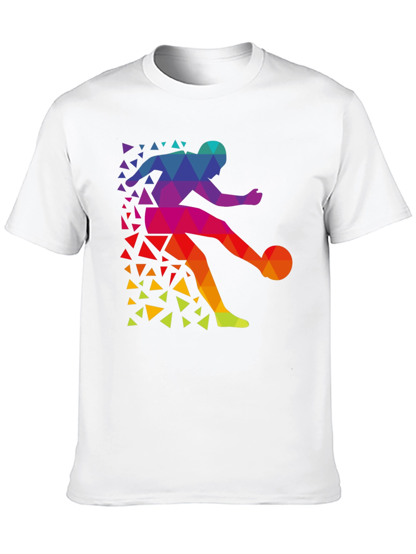 Geometric Soccer Player T-Shirt - Stylish Graphic Tee