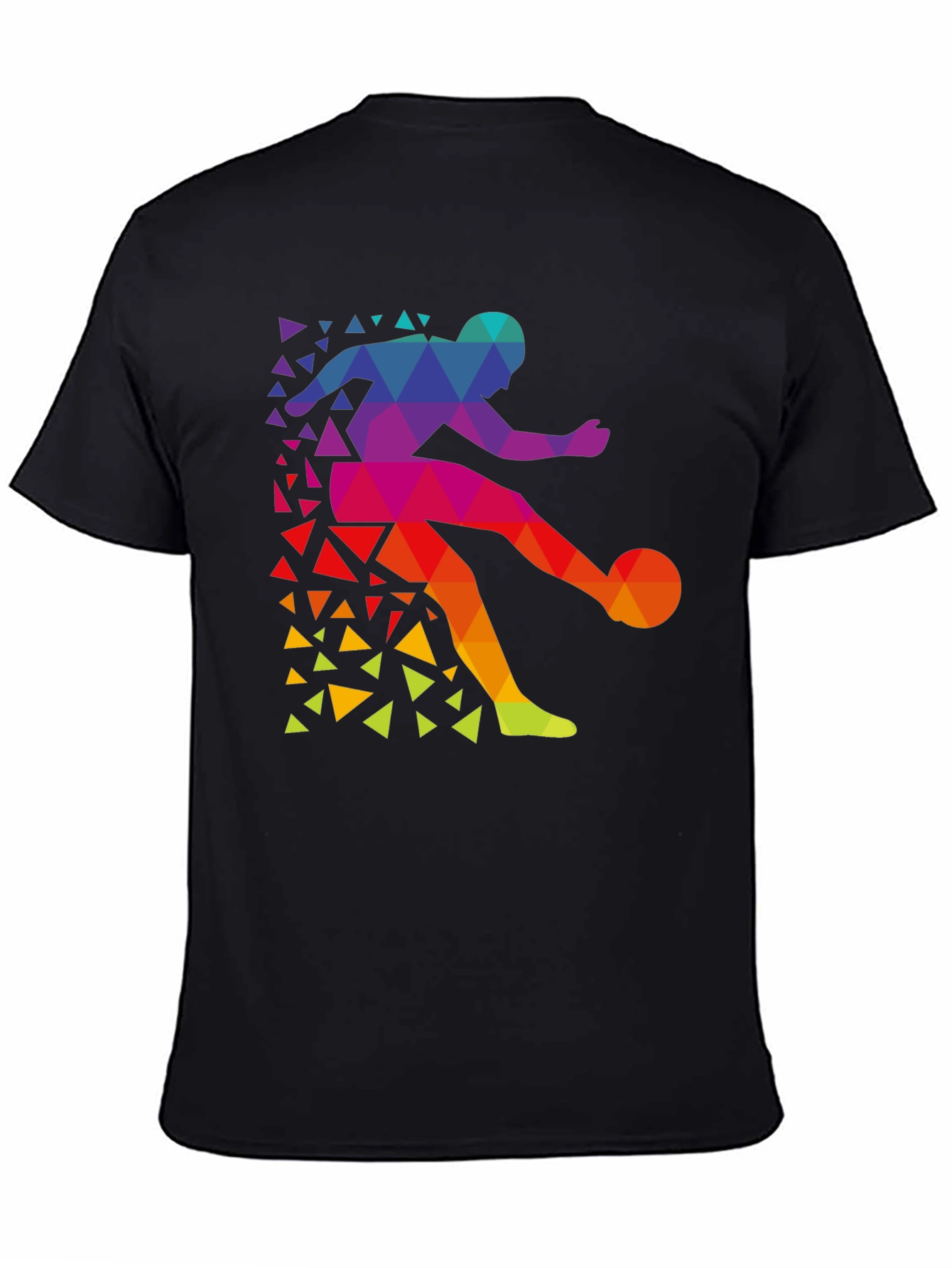 Geometric Soccer Player T-Shirt - Stylish Graphic Tee