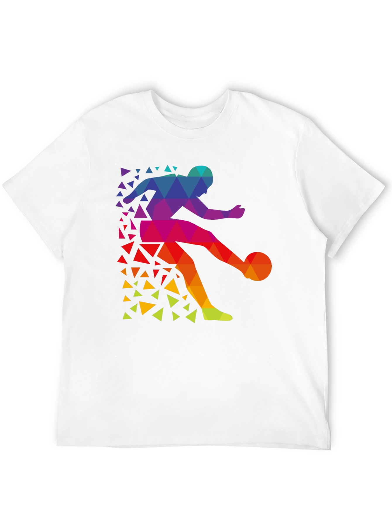 Geometric Soccer Player T-Shirt - Stylish Graphic Tee