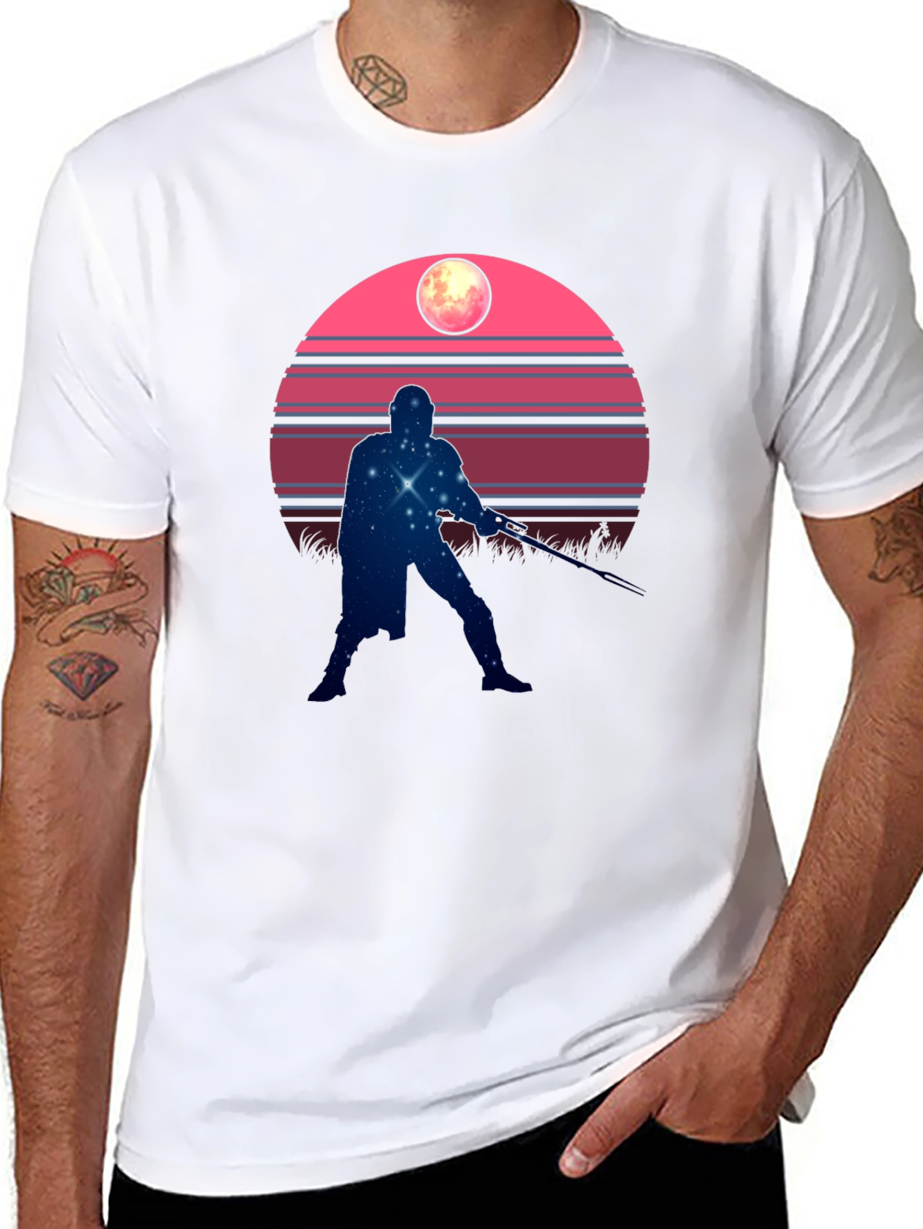 Retro Starry Silhouette Graphic Tee