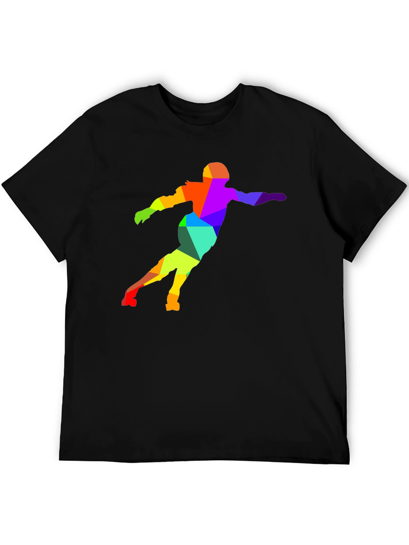 Abstract Geometric Rainbow Figure T-Shirt