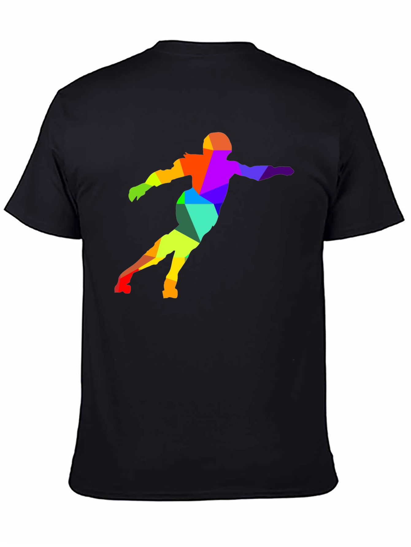 Abstract Geometric Rainbow Figure T-Shirt