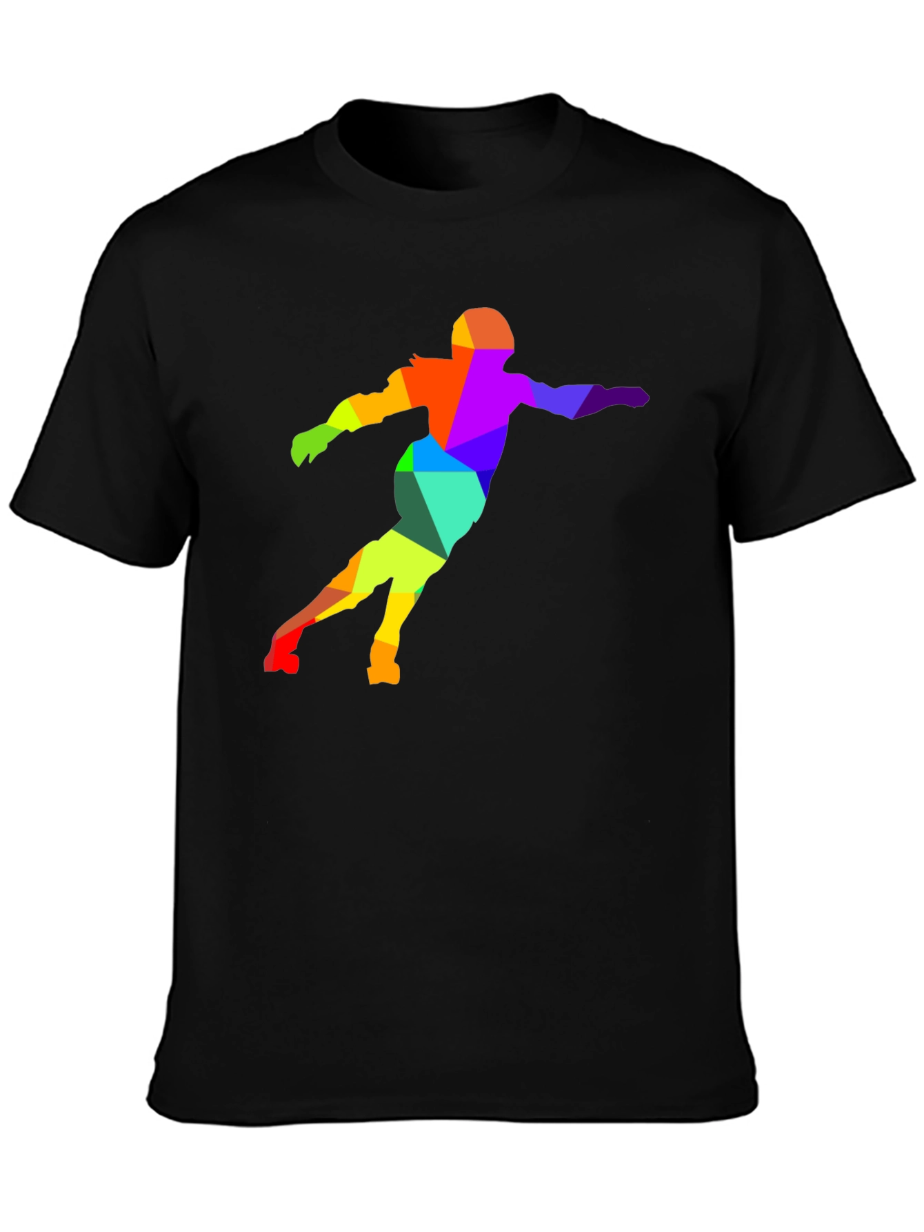 Abstract Geometric Rainbow Figure T-Shirt