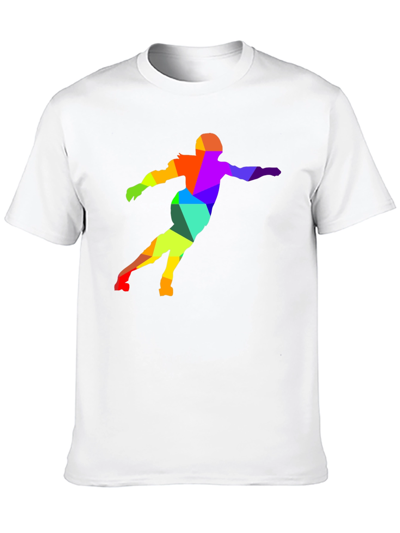 Abstract Geometric Rainbow Figure T-Shirt
