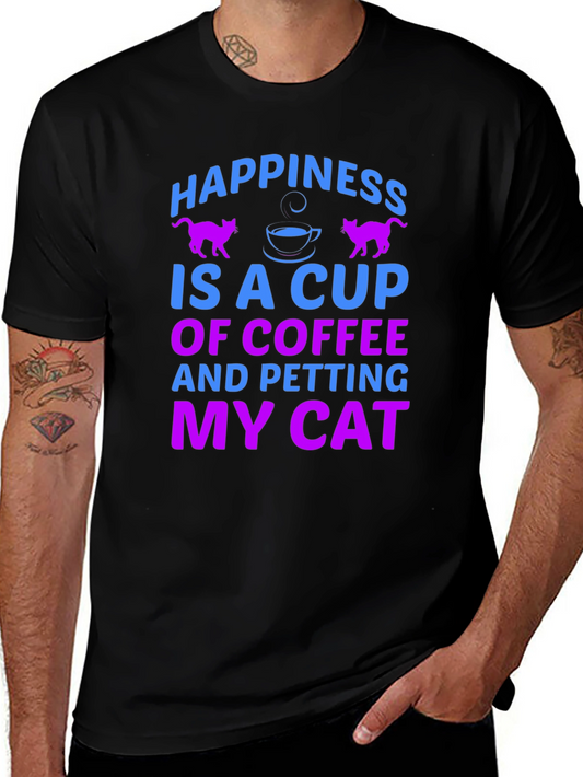 Happiness is Coffee & Cats T-Shirt