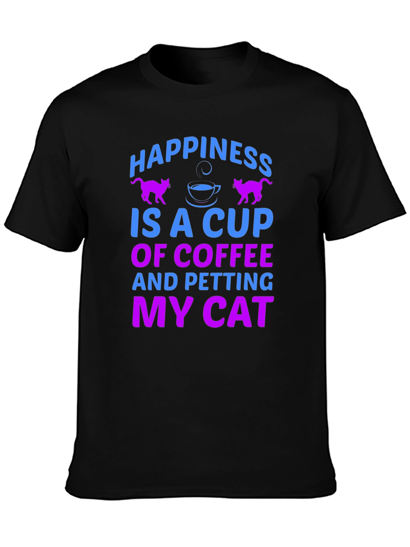 Happiness is Coffee & Cats T-Shirt