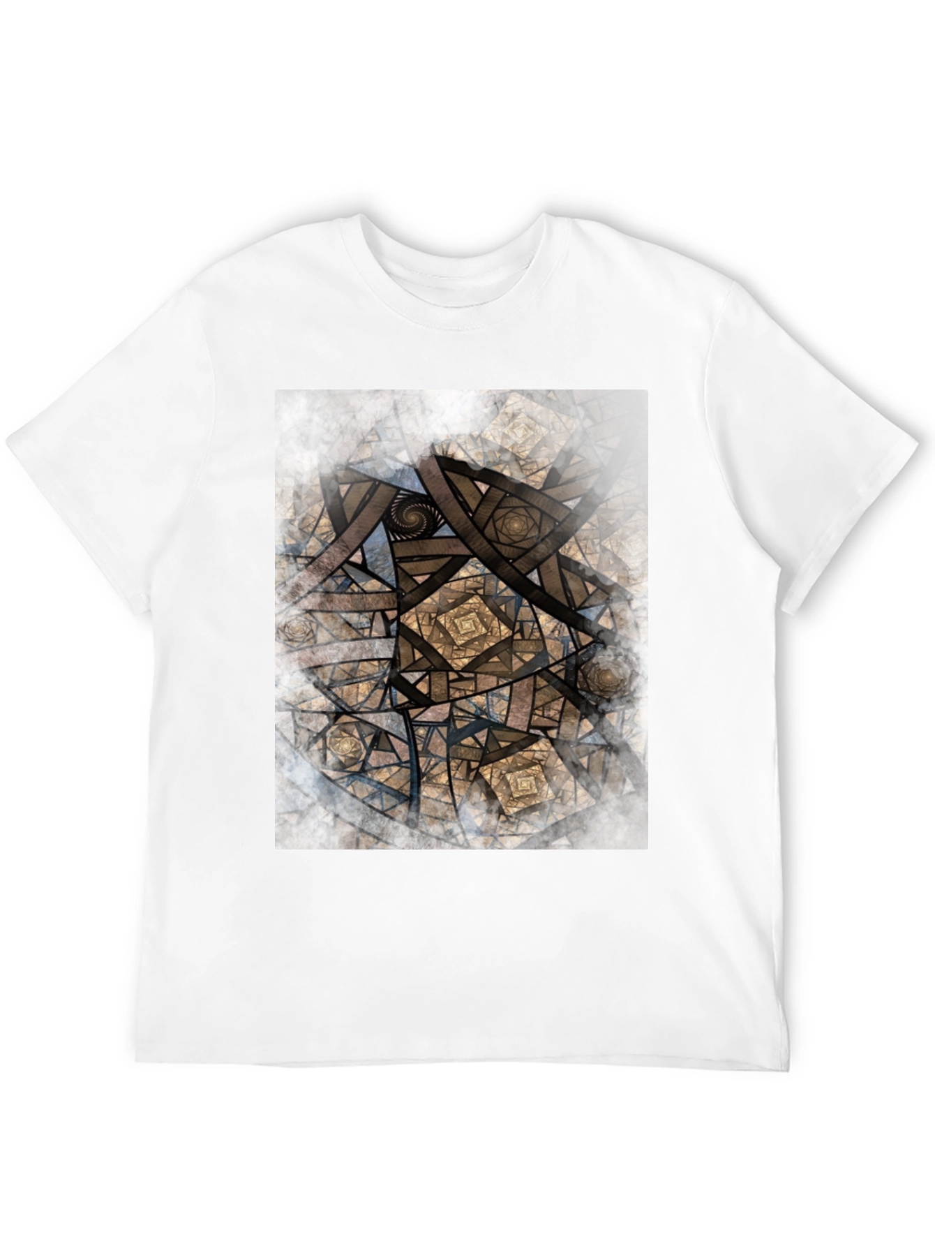 Geometric Fractal Graphic T-Shirt
