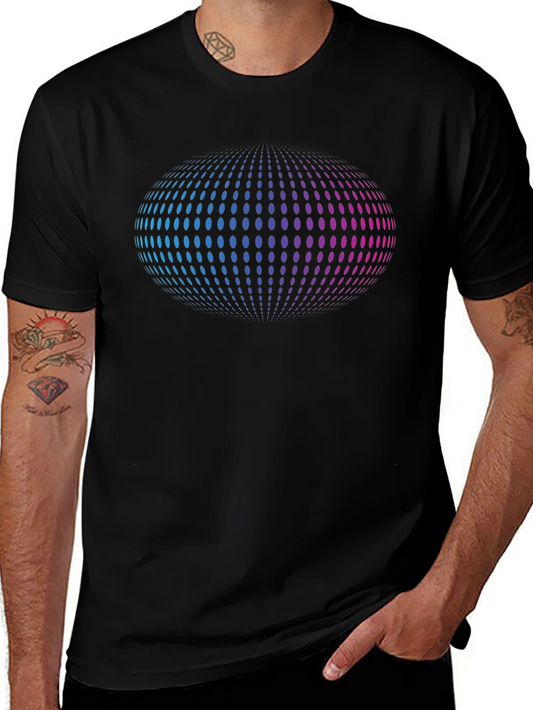 Abstract Sphere Graphic T-Shirt - Black