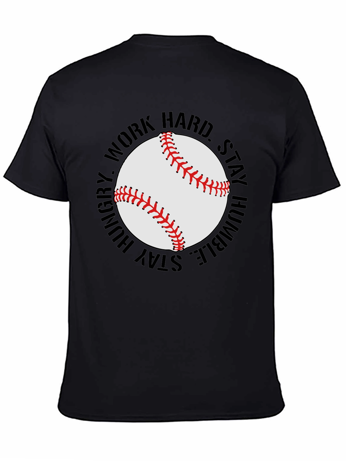 Baseball Graphic T-Shirt - Work Hard Stay Humble