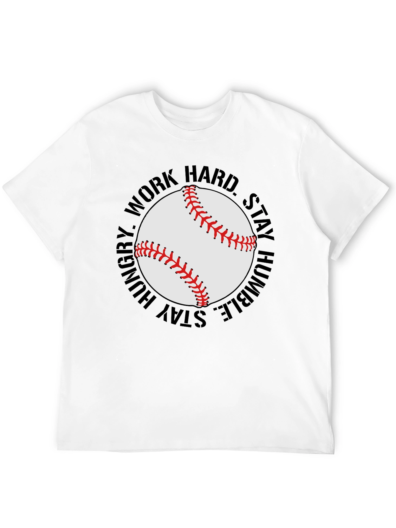 Baseball Graphic T-Shirt - Work Hard Stay Humble