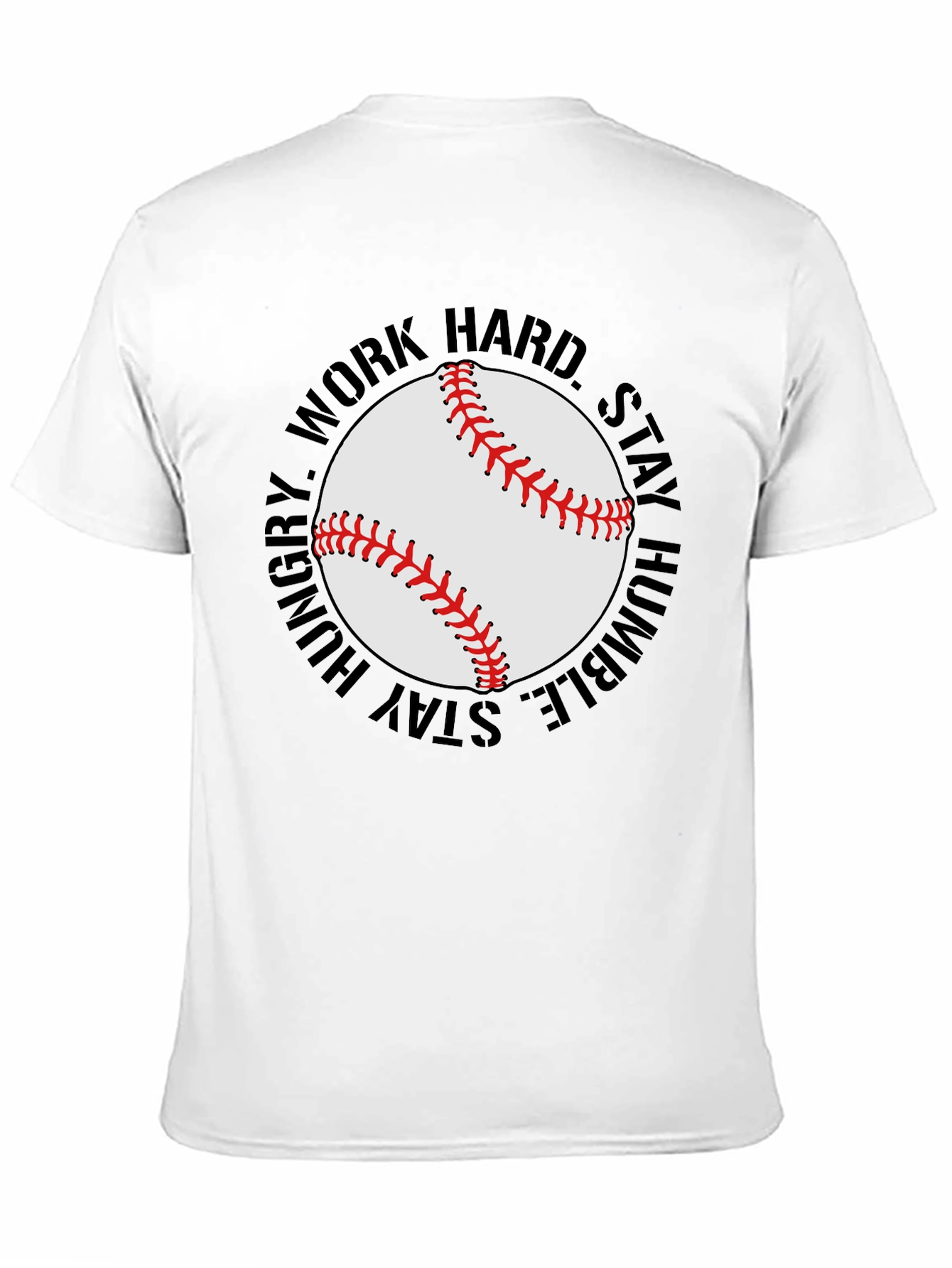 Baseball Graphic T-Shirt - Work Hard Stay Humble