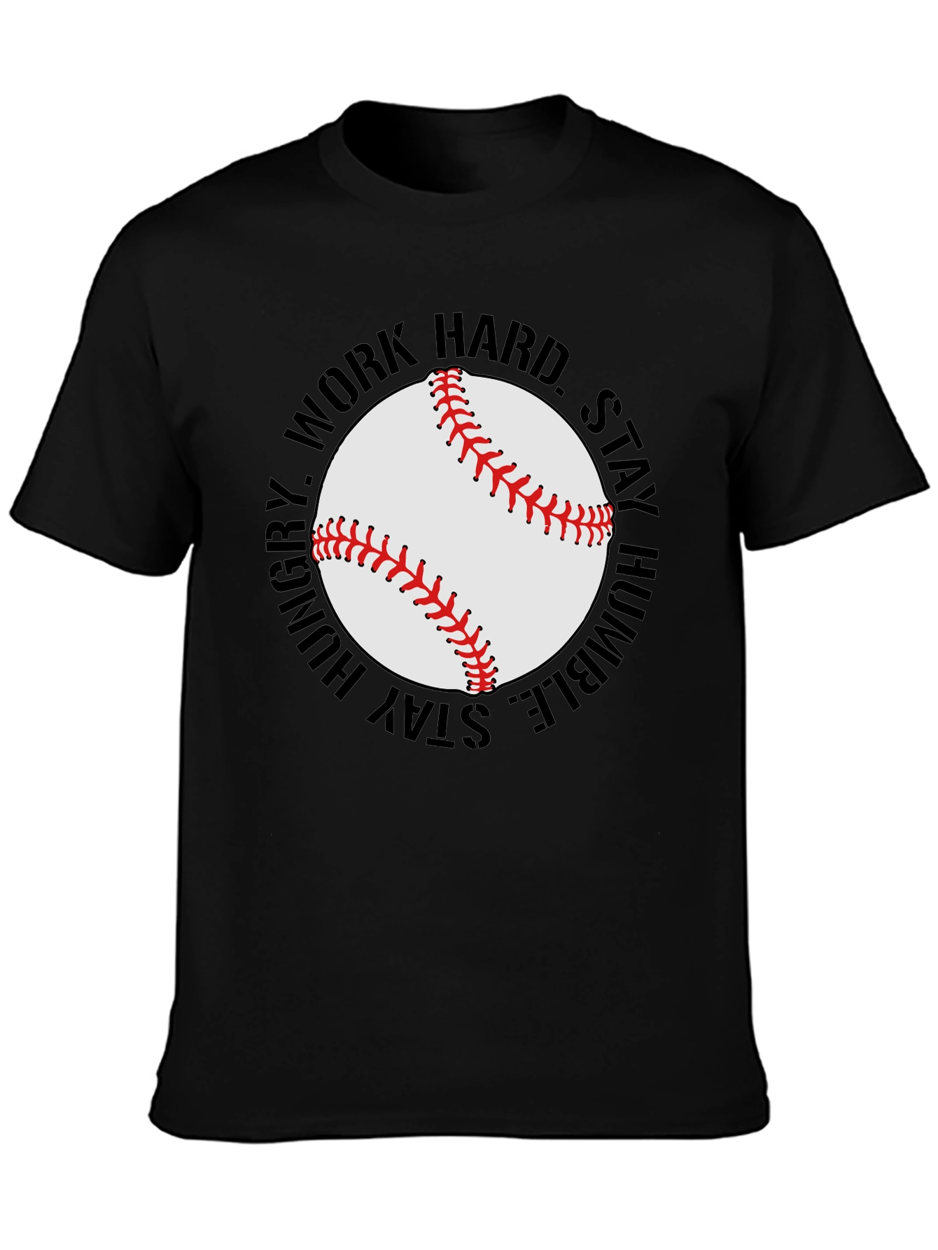 Baseball Graphic T-Shirt - Work Hard Stay Humble