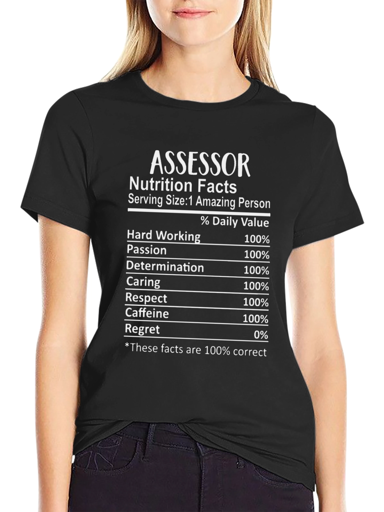 Assessor Nutrition Facts Funny T-Shirt