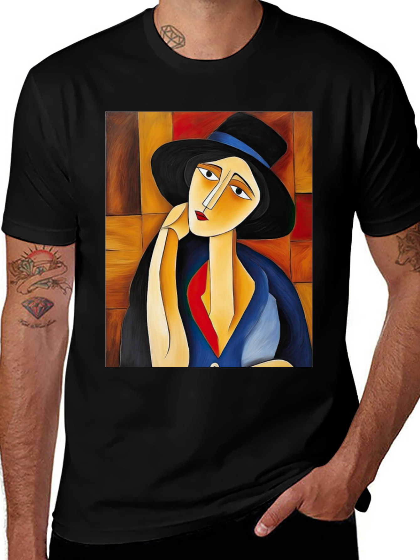Abstract Portrait Graphic Tee