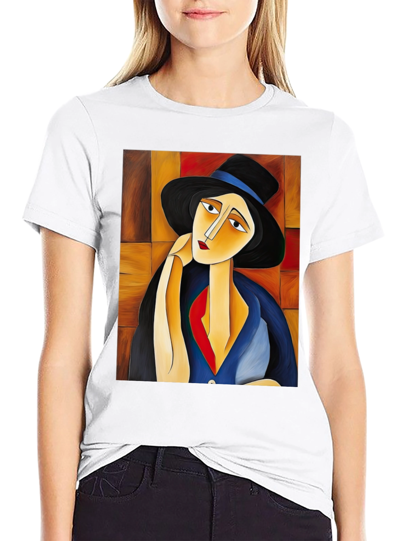 Abstract Portrait Graphic Tee