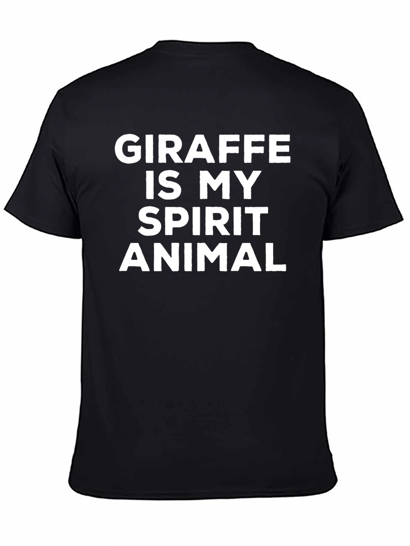 Giraffe Is My Spirit Animal Black T-Shirt