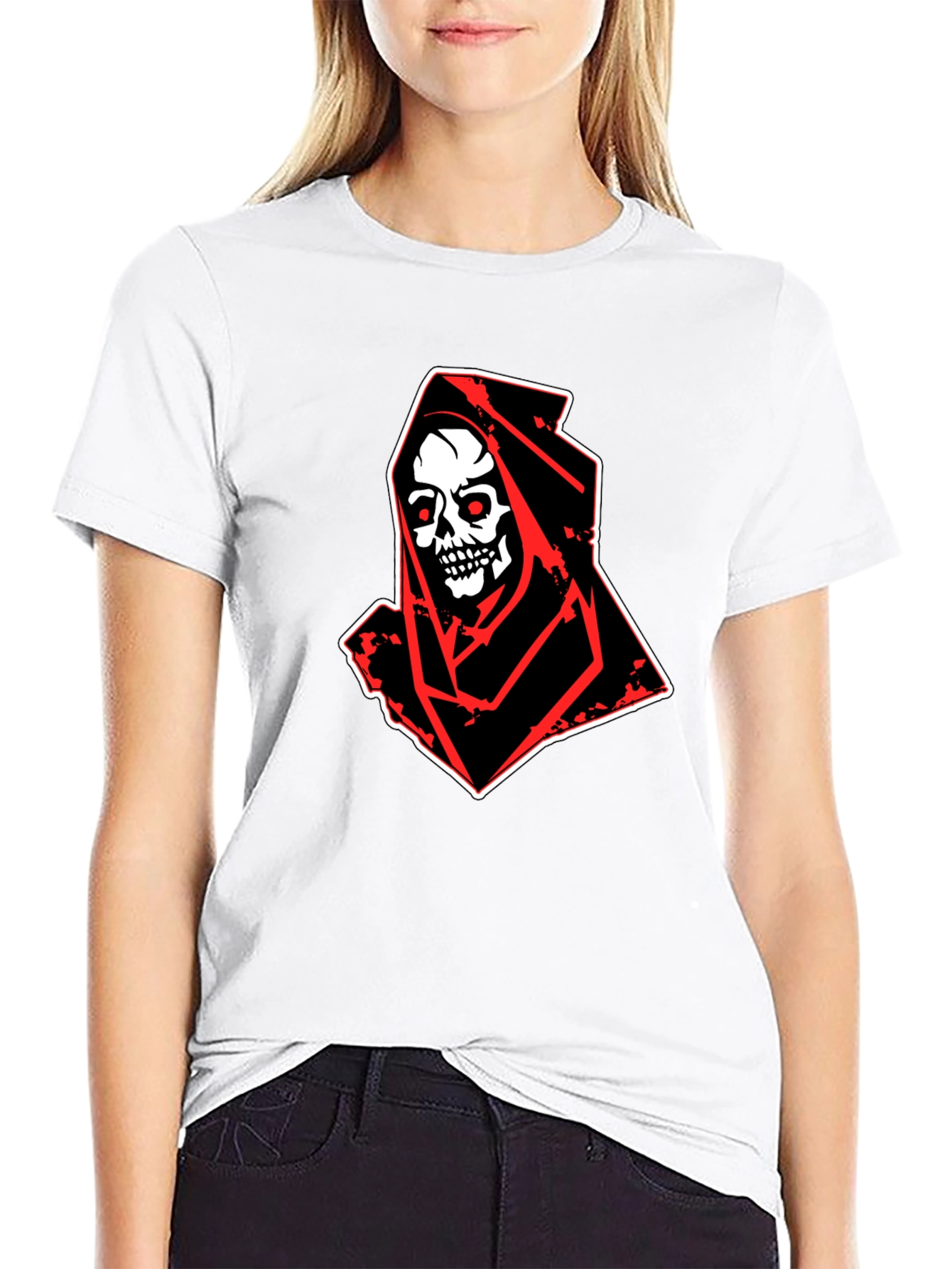 Grim Reaper Graphic Tee - Skull Design