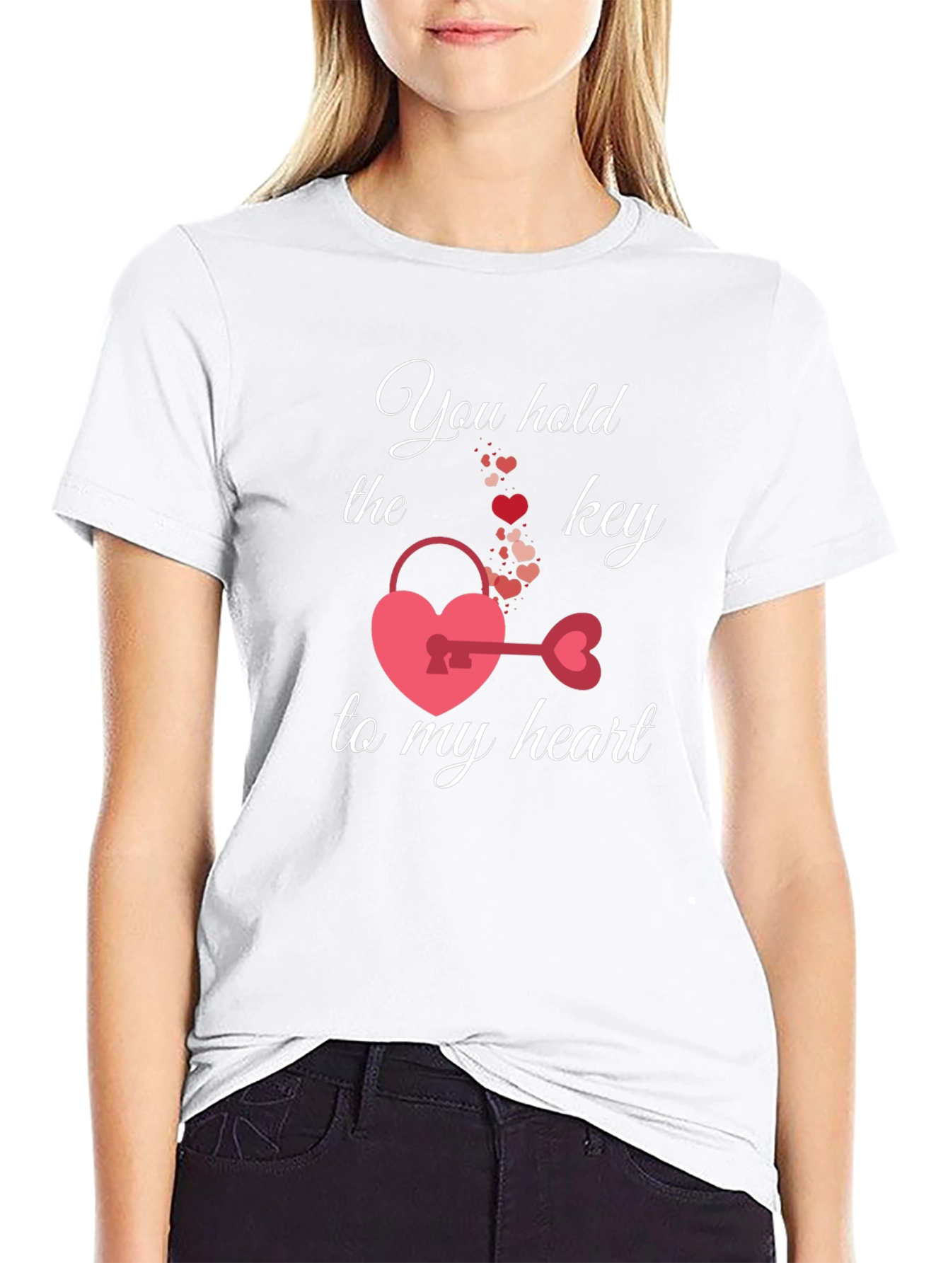 Heart Key Valentines Day T-Shirt