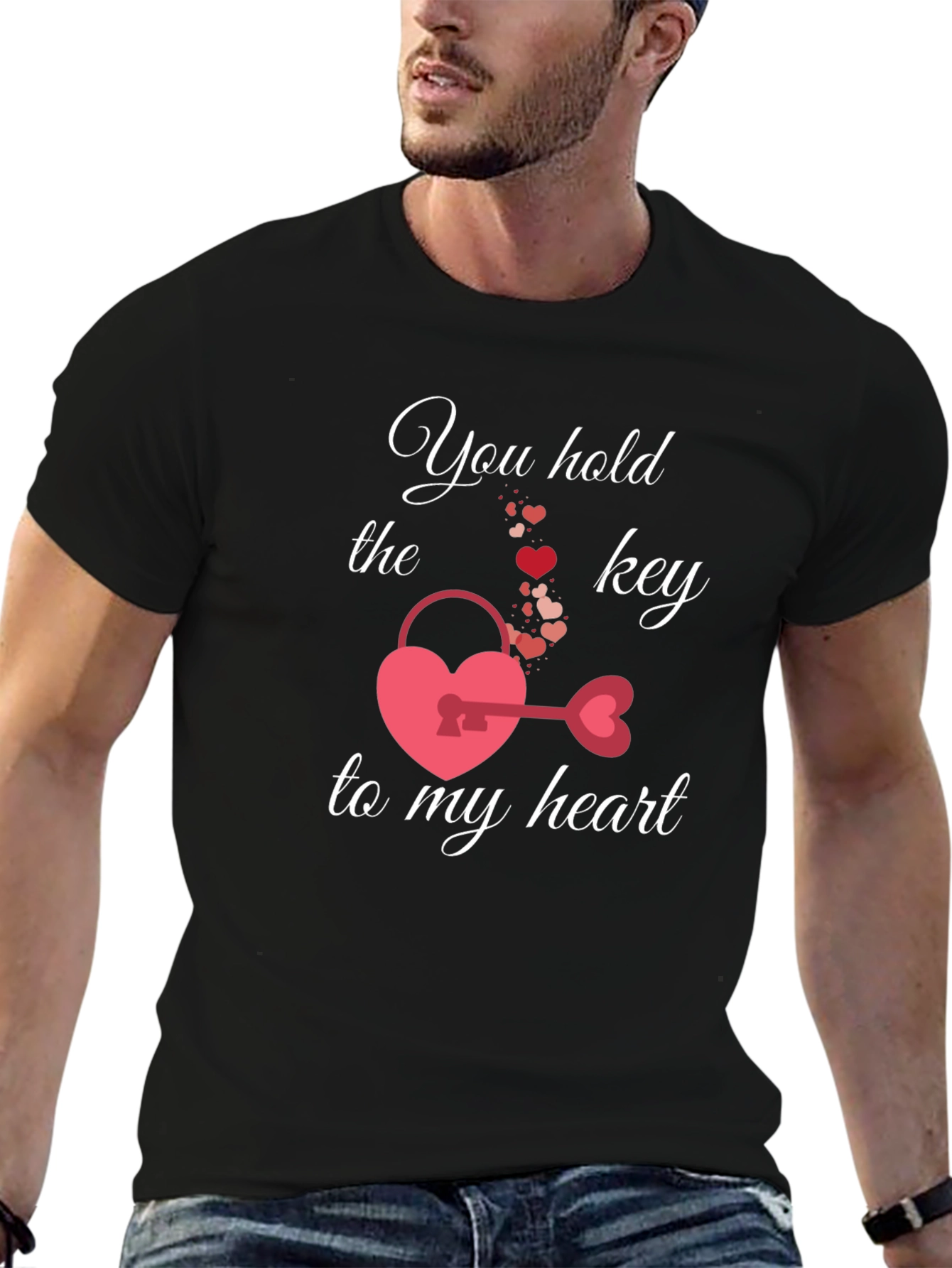 Heart Key Valentines Day T-Shirt