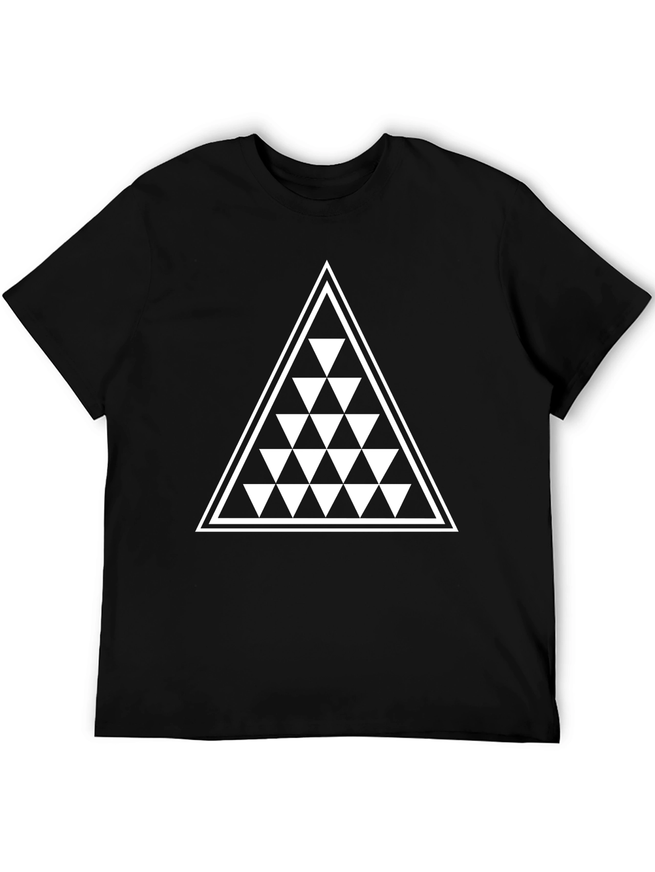 Geometric Triangle Graphic Print Mens Tee
