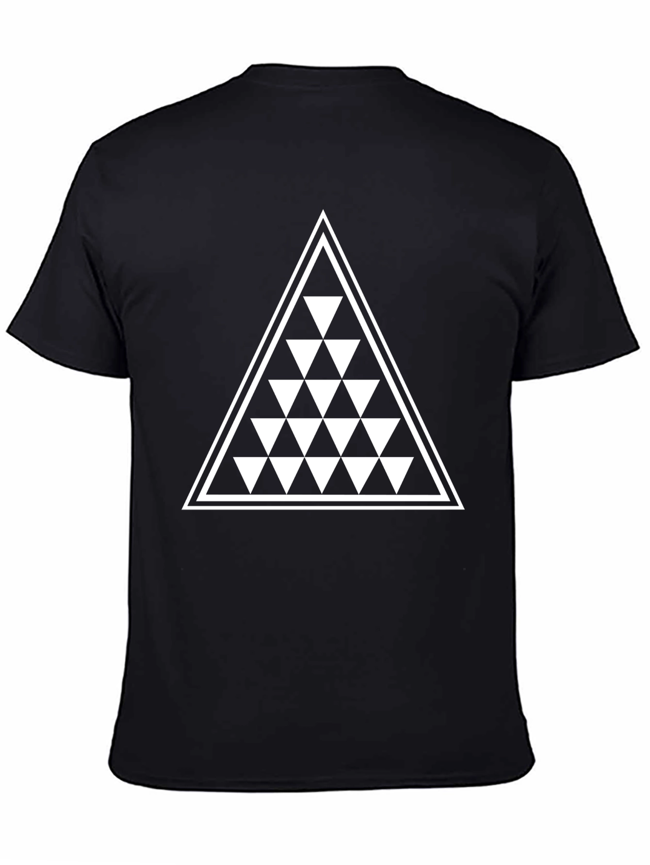 Geometric Triangle Graphic Print Mens Tee
