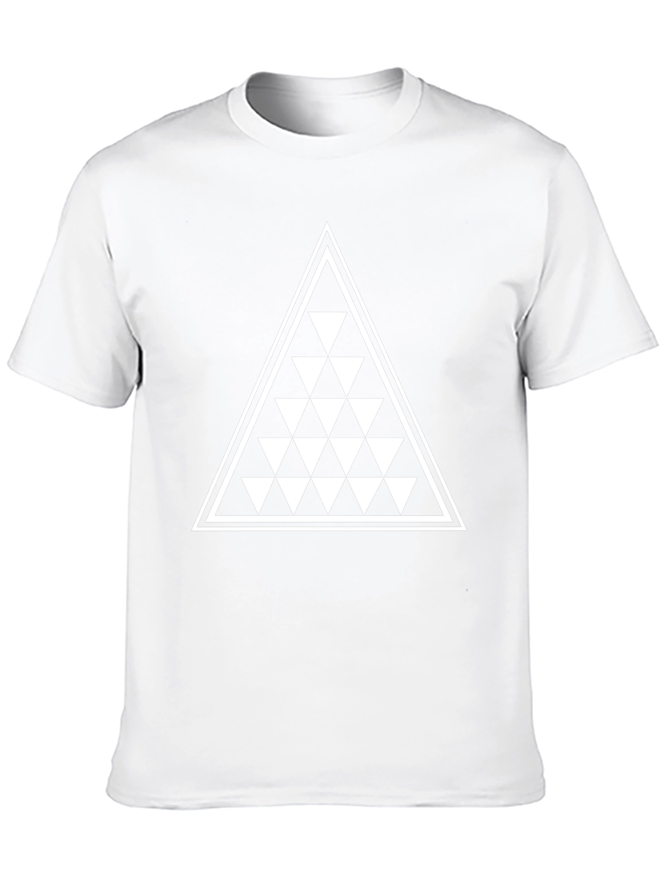 Geometric Triangle Graphic Print Mens Tee