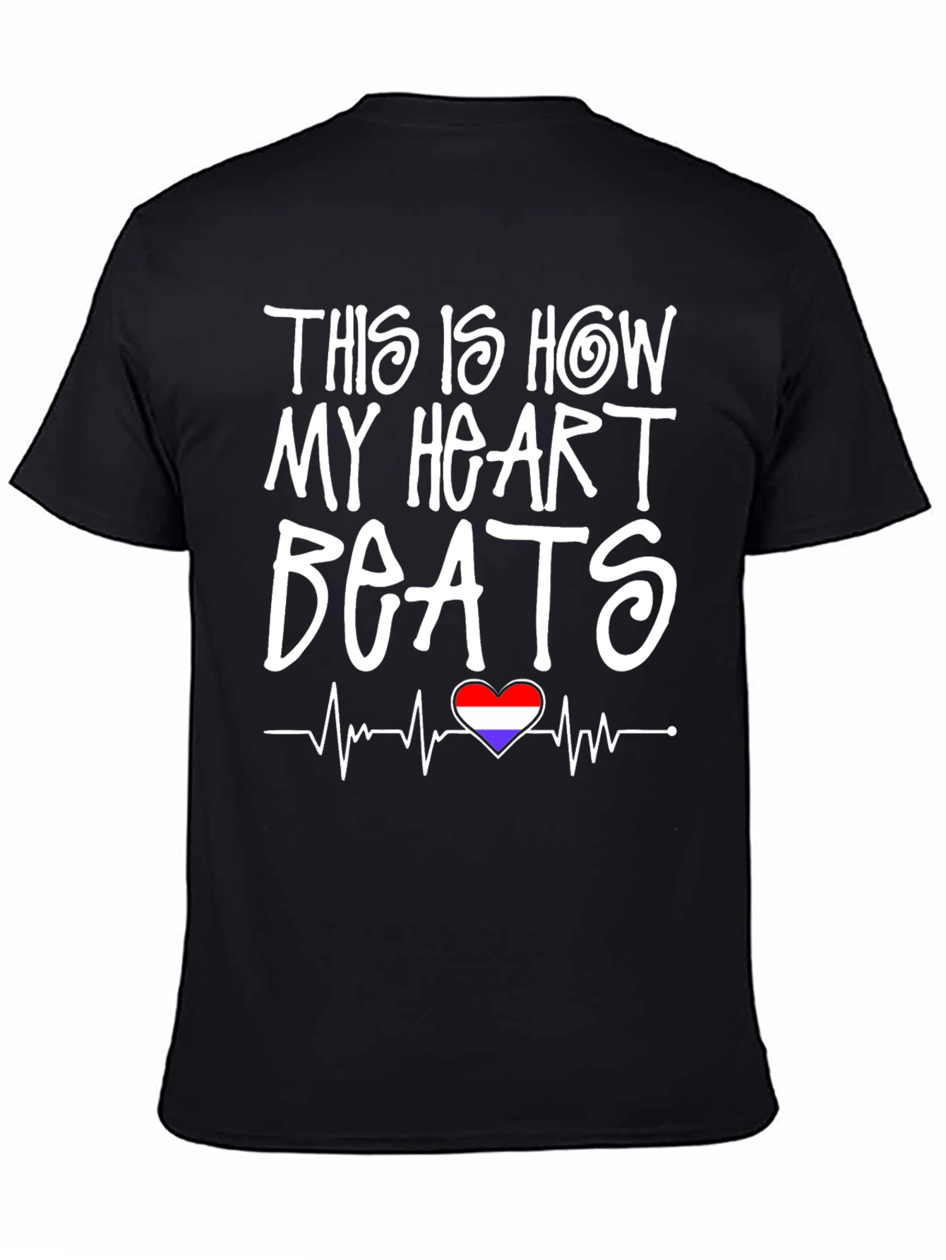 Heartbeat Pride Flag Heart Graphic Tee