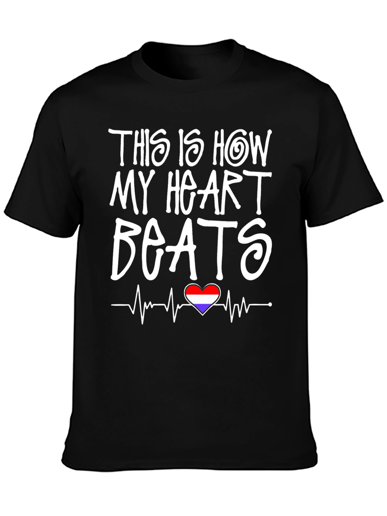 Heartbeat Pride Flag Heart Graphic Tee